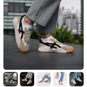 Onitsuka Tiger Women's Athletic Shoes - Black and Tan